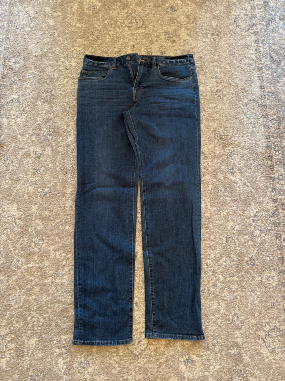 prana Classic Dark Wash Straight Leg Jeans